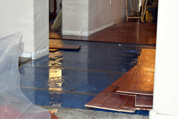 Professional Flood Damage Restoration technician working in Hugheston, WV